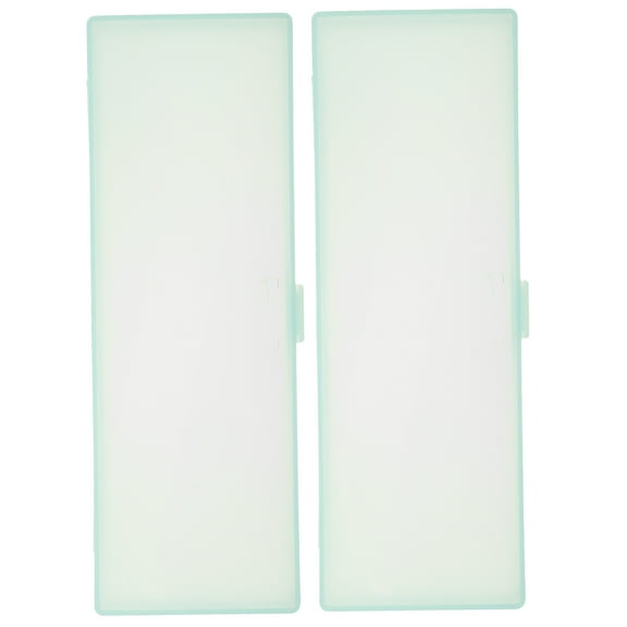 Green Plastic Pencil Case with Transparent Design for Easy Storage 19.5 x 6.5 x 2.5cm Pack of 2