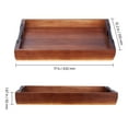 thumbnail image 4 of KFFKFF Acacia Wood Tray, Tray Board with Convenient Handles, Rustic Decorative Serving Platters, Perfect for Bedside Breakfast, Midday Meals, Kitchen Use, Living Room, Ottoman, Coffee Table, 4 of 9