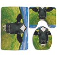 thumbnail image 1 of Juego de alfombras de baño ABPHQTO Cara de vaca lechera graciosa 3 piezas, 1 of 2