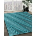 thumbnail image 2 of Ahgly Company Indoor Rectangle Patterned Bright Turquoise Blue Area Rugs, 6' x 9', 2 of 6