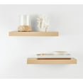 thumbnail image 3 of (4 pack) Mainstays Natural 16.5" Wood Floating Shelves, Set of 2, 3 of 8