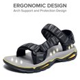 thumbnail image 3 of OutPro Mens Hiking Sandals Open Toe Walking Sandals Fashion Casual Sandals for Male Summer Outdoor Athletic Shoes Black, 3 of 8