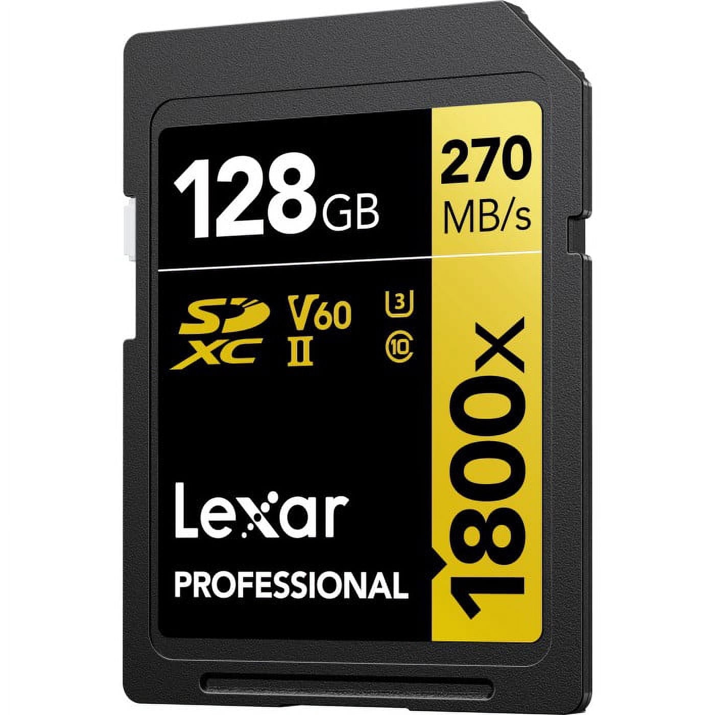 Lexar 256GB Professional 1800x UHS-II SDXC Memory Card (Gold