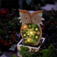 thumbnail image 4 of Gwong Decoración hogareña Lámpara de césped impermeable automáticamente resina tortuga búho caracol luz solar para patio Gwong 21083921, 4 of 6