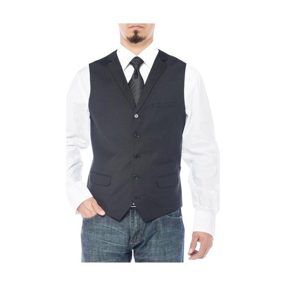 Salvatore Exte Men's Notch Lapel Casual Vest Modern Fit Dress Suit Waistcoat