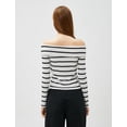thumbnail image 5 of Viscose Mix Long Sleeve Off Shoulder T-Shirt, 5 of 6