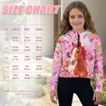 thumbnail image 7 of Xoenoiee Horse Butterfly Flower Print Girls Half Zip Sweatshirt Cropped Pullover Hoodies Long Sleeve Zipper Sweatshirt Fall Winter Tops with Pocket, 7-8 Years, 7 of 7