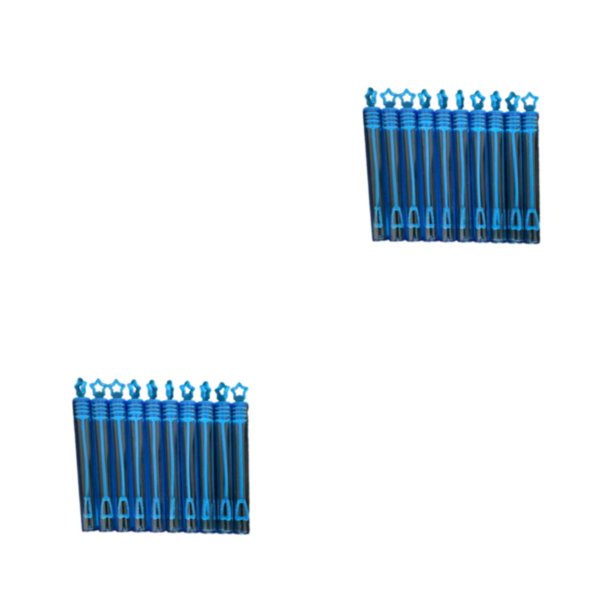 Tholdsy Juego de tubos de ensayo de agua y jabón 100x, botellas de burbujas no tóxicas y duraderas para niños, forma bonita, azul azul 2piezas