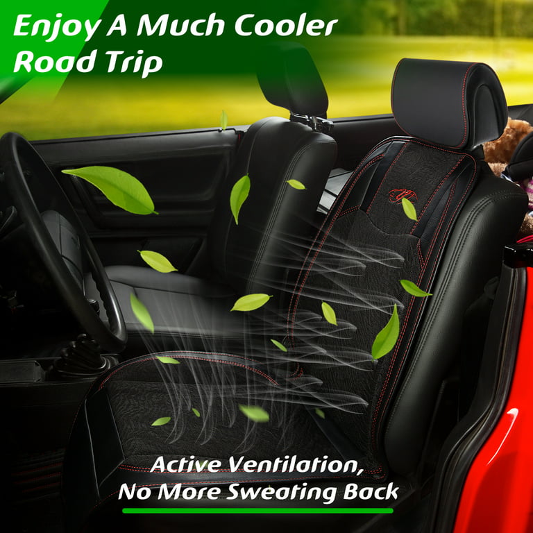 Zone Tech Cooling Car Seat Cushion Black 12V Automotive Massager Car Seat  Cooler Pad Air Conditioned Seat Cover. Perfect for summer Road Trips