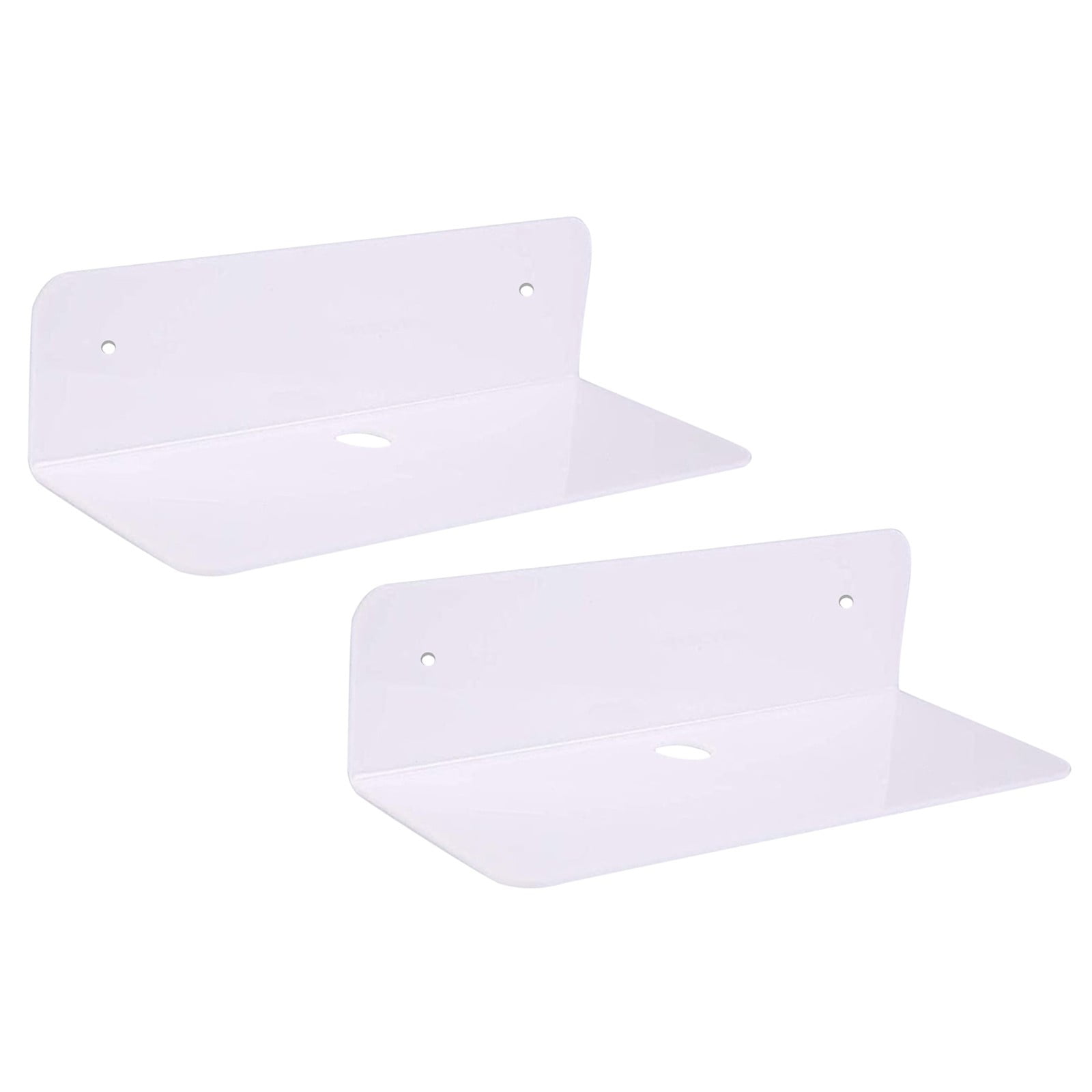 Slatwall Flat Clear Acrylic Shoe Shelf 4" x 10" w/ 1.25" H Sign Holding Slot 
