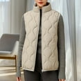 thumbnail image 6 of AUNVITO Women's Lightweight Down Vest Stand Collar Sleeveless Warm White Duck Down Casual and Stylish, 6 of 6