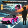 thumbnail image 3 of UBesGoo 12V Powered Ride on Car, Licensed Lamborghini Revuelto Electric Ride on Toys for Toddlers Kids, Remote Control, Pink, 3 of 9