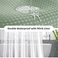 thumbnail image 3 of Orchidleaf 3 in 1 Waterproof Waffle Weave Shower Curtain and Clear Liner Set with 12 Stainless Steel Hooks Double Sided for Bathroom 72x84Inches Polyester Fabric Shower Curtains, 3 of 6