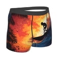 thumbnail image 4 of Uemuo Sunset Surfing Silhouette Pattern Men's Boxer Briefs,Trunk Anti-Chafing,Comfortable, Durable, and Stylish Underwear-, 4 of 9