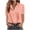 Orange, variant on Women's Casual Short Sleeve Polka Dot Button Down Shirt Loose Fit Blouse with Pocket Comfortable Printed Tops, Pink XXL