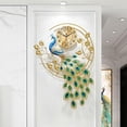 thumbnail image 7 of Wall-Mounted Pendulum Clock,Modern Silent Luxury Crystal Wall Peacock Shaped Clock for Living Room Bedroom Office Home Decor (Style 3), 7 of 7