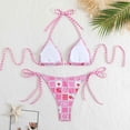 thumbnail image 4 of Traje de baño para mujer, moda, cómodo, estampado, bikini, traje de baño de color liso para mujer, conjuntos de bikinis, trajes de baño para mujer, 4 of 6