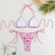 thumbnail image 4 of Traje de baño para mujer, moda, cómodo, estampado, bikini, traje de baño de color liso para mujer, conjuntos de bikinis, trajes de baño para mujer, 4 of 6
