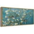thumbnail image 3 of IDEA4WALL Extra Large Framed Canvas Print Wall Art Almond Blossom Vincent Van Gogh Artwork Nature Wilderness Antique Retro Fine Art Decorative Relax/Calm for Home Decoration - 60"x30", 3 of 5