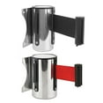 thumbnail image 7 of Lierteer 1pc Stainless Stanchion Queue Barrier Wall Mount Crowd Control Retractable Strip Black 2m, 7 of 7