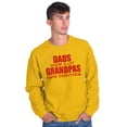 thumbnail image 3 of Dad Knows A lot Grandpa Everything Men's Crewneck Sweatshirt Brisco Brands L, 3 of 6