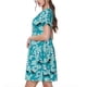 thumbnail image 2 of Fotbe Shark Wearing Sunglasses Vestido Largo de Moda para Mujer, Vestido Tipo Camiseta con Manga Corta y Estilo Casual a Rayas y Bloques de Color, 2 of 6