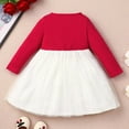 thumbnail image 2 of YEEDISON Baby Dress Children's Dress Autumn and Winter Girls Dress Cotton Princess Style Bowknot Mesh Girls Dress for 18M-3Y, 2 of 4