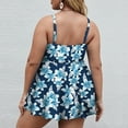 thumbnail image 4 of Lopeceal Womens Tankini Swimsuits Plus Size Flowy Swimwear Two Piece Floral Bathing Suits Swim Tank Top with Short, 4 of 4