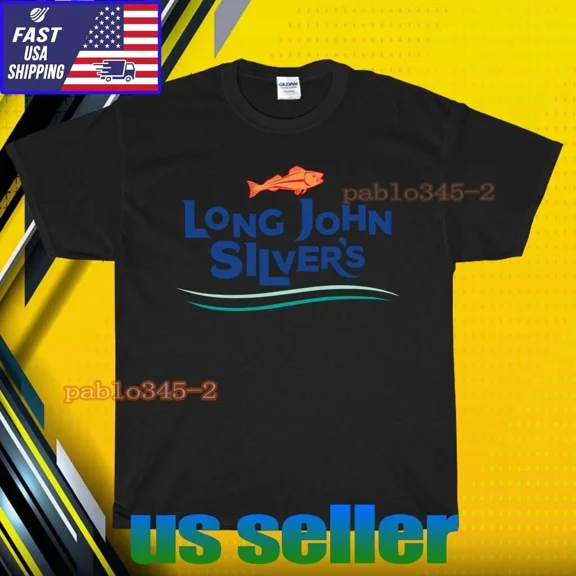 RETRO NEW SHIRT LONG JOHN SILVER'S LOGO T-SHIRT UNISEX FUNNY AMERICAN USA SIZE S-5XL