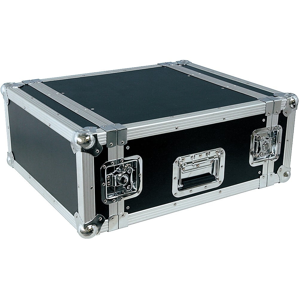 Musician's Gear Rack Flight Case 4 Spaces Black