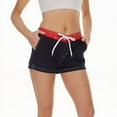 thumbnail image 2 of B91xZ Shorts pour Femmes Taille Élastique Douce Été Décontracté, Rouge S, 2 of 5