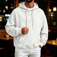 thumbnail image 5 of Men's Pullover Hoodie Fall Casual Sweatshirt with Drawstring Hood Kangaroo Pocket Relaxed Fit Hoodies, 5 of 8