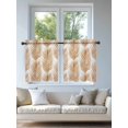 thumbnail image 4 of Orange Palm Leaves Tier Curtains 36 Inch Length,Sheer Curtains for Bedroom Living Room Summer Jungle Tropical Tree Coastal Plants Short Kitchen Curtains for Small Half Window 27.5"x36" 2 Panels, 4 of 7