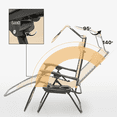 thumbnail image 3 of Magshion Zero Gravity Chair with Canopy Set of 2, Reclining Folding Outdoor Lounge Chair with Side Tray and Pillow, Cream, 3 of 8