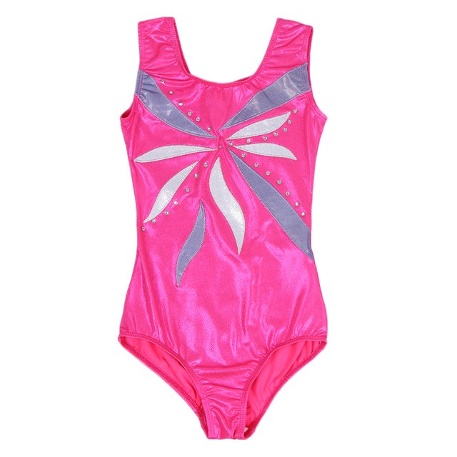 Leotardo de Gimnasia Sin Mangas para Niñas, Mono Sin Mangas de Ballet de Baile, 4-8 años - Rosa, 6 (5-6 Años) Sunnimix Niñas gimnasia leotardos