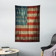 thumbnail image 1 of USA Tapestry, Fourth of July Independence Day Painted Old Wooden Rustic Background Patriot, Wall Hanging for Bedroom Living Room Dorm Decor, 40W X 60L Inches, Blue Red Pale Brown, by Ambesonne, 1 of 2
