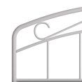 thumbnail image 2 of Hillsdale Furniture Jolie Arched Scroll Metal Full/Queen Headboard in Textured White with Black Metal Bed Frame, 2 of 10