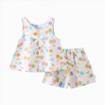thumbnail image 4 of KPOPLK Toddler Girl Clothes Summer Kids Cute Sleeveless Tank Tops with Bow and Ruffled Shorts 2Pcs Outfits Set(12-18 Months,Light Yellow), 4 of 4