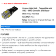 thumbnail image 2 of License Light Bulb - Compatible with 1983 - 1993 Chevrolet S10 Blazer - Dorman, 2 of 2