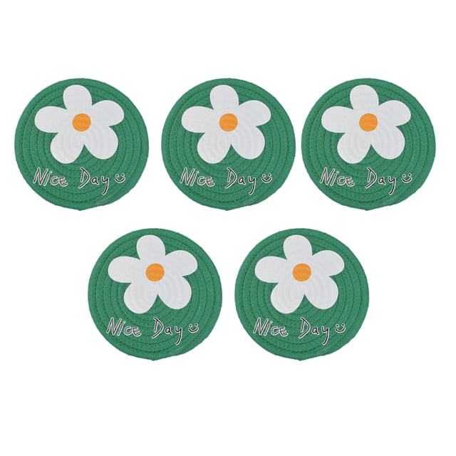 Juego de 5 manteles individuales redondos, manteles individuales lavables