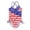X2Blue, variant on uikmnh Girls Swimsuit One Piece Swimsuit Patriotic Swimsuit Toddler Summer Beach Bikini with USA Independence Day Print Size:3-4 Years