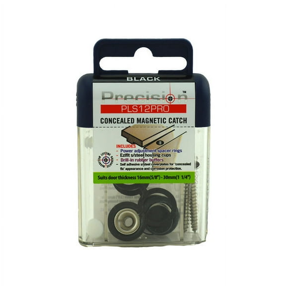 Precision Lock Pls12pro 3-1/4" Long Steel Magnetic Latch - Black