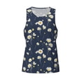 thumbnail image 4 of Fotbe Daisies Flowers Pattern Men's Quick Dry Workout Tank Top Gym Muscle Tee Fitness Bodybuilding Sleeveless T Shirt Breathable Workout Shirt-3X-Large, 4 of 9