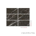 thumbnail image 2 of 6Sheets Brown Gray Marbling Tiles Stickers Wall Decals 11.81" x 5.91" Waterproof Peel and Stick Kitchen Backsplash DIY Decor Sticker, 2 of 9