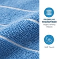 thumbnail image 3 of Unique Bargains 3pcs Microfiber Absorbent Striped Cleaning Cloths Blue 12" x 12", 3 of 8