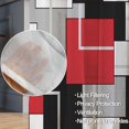 thumbnail image 2 of Red Kitchen Sheer Curtain Tiers and Valances Set of 3PC - Artistic and Fashionable Decor for Grey Abstract Kitchen Windows, 2 of 6