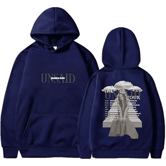 Jessica Baio 2025 Tour Hooded Drawstring Pocket Sweatshirt Men/women trendy music Pullover