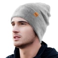 thumbnail image 7 of REDESS 2 Pack Warm Winter Knit Cuffed Beanie Hat for Men and Women,Dark Grey+Light Grey, 7 of 7