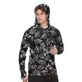thumbnail image 2 of WTOBBY Men's Long Sleeve Camouflage Hoodie with SPF/UV Protection, Sun Protective Shirt for Daily Use, Quick-Dry and Breathable Design for Comfort ,Black L, 2 of 4