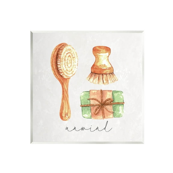 Stupell Industries Unwind Phrase Bath Spa Graphic Art Unframed Art Print Wall Art, Design by ND Art